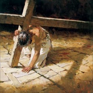 Jesus Carregando a Cruz no Calvário